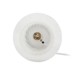 Bordlamper ^ Lindby Andriana bordlampe, gul/hvid, glas, Ø 15 cm