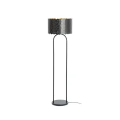 Lindby Gulvlamper|Gulvlamper > Aralena gulvlampe, sort/guld, højde 143,5 cm