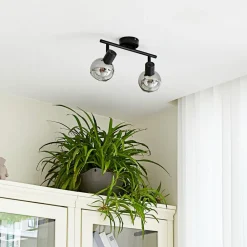 Gang|Loftlamper ^ Lindby Arna loftlampe, sort, 2 lyskilder