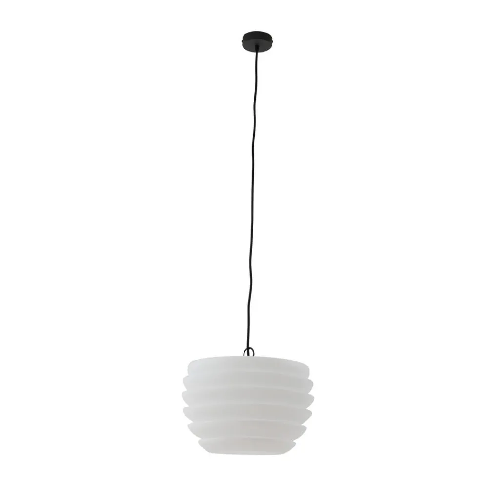 Udendørs Pendellamper|Terrassebelysning ^ Lindby Arona udendørs hængelampe, Ø 38 cm, hvid
