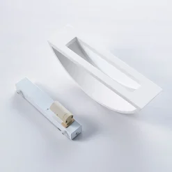 Lindby Gang|Pendellamper > Aurel LED-væglampe, gips, hvid, halvrund