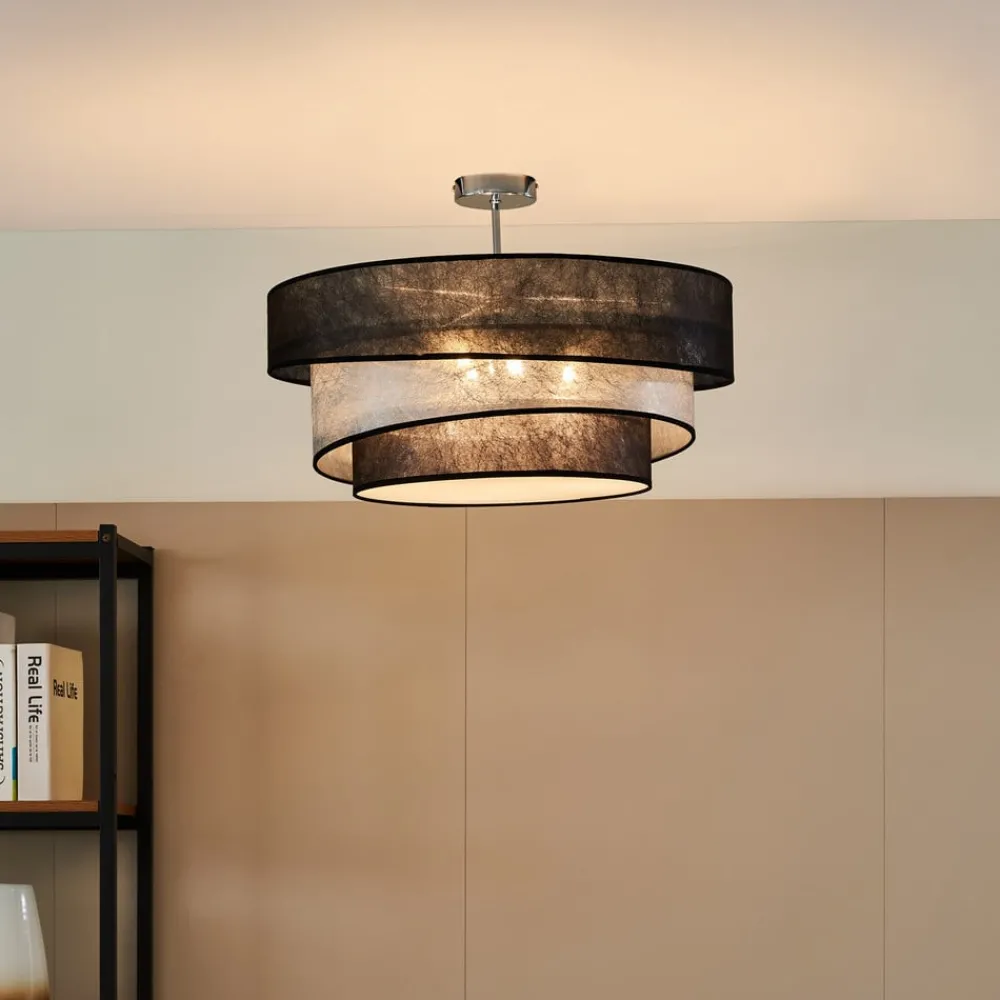 Lindby Loftlamper|Loftlamper > Ayvira loftlampe, sort, sølv