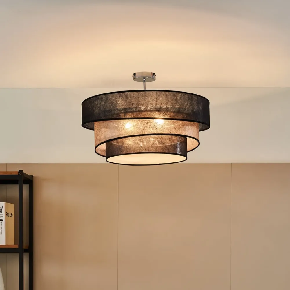 Lindby Loftlamper|Pendellamper > Ayvira loftlampe, sort, guld