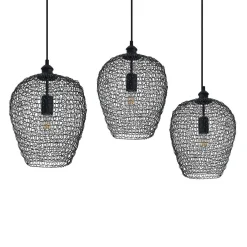 Lindby Pendellamper > Benja pendellampe, 3 lyskilder, sort