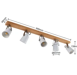 Gang|Loftlamper ^ Lindby Blana loftlampe, 5 lyskilder