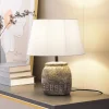 Lindby Bordlamper > bordlampe Aelith, Ø 30 cm, grå, keramik, E27
