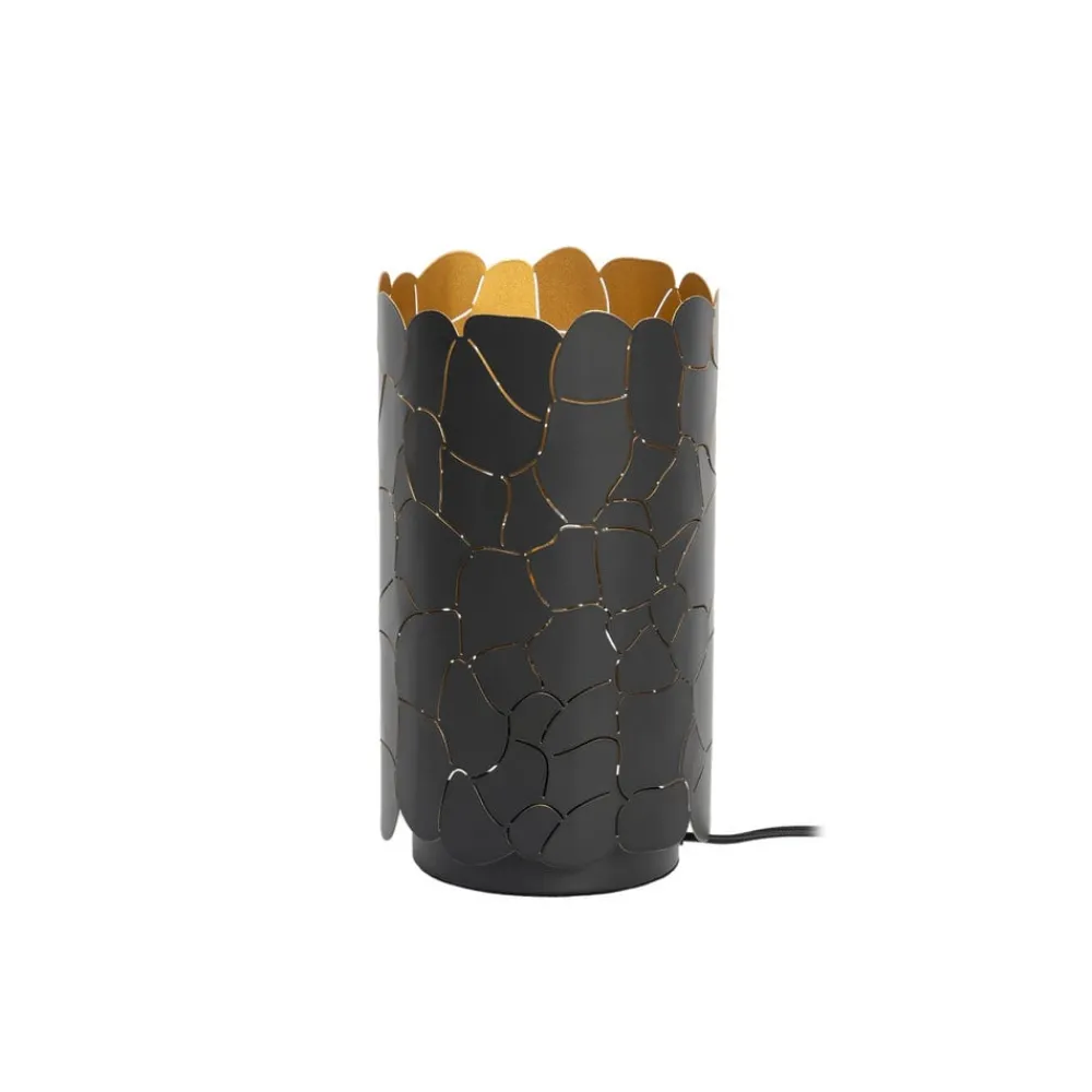 Lindby Bordlamper > bordlampe Aralena, sort/guld, højde 26,5 cm