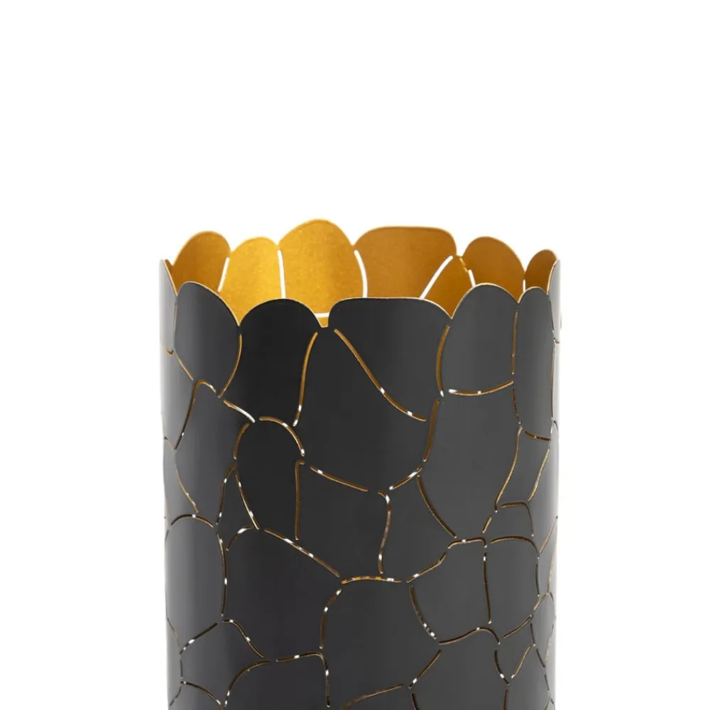 Lindby Bordlamper > bordlampe Aralena, sort/guld, højde 26,5 cm