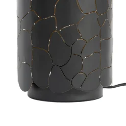 Lindby Bordlamper > bordlampe Aralena, sort/guld, højde 26,5 cm