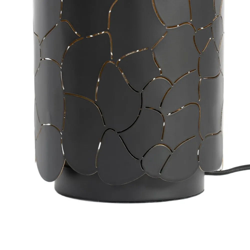Lindby Bordlamper > bordlampe Aralena, sort/guld, højde 26,5 cm