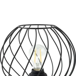 Lindby Bordlamper > bordlampe Danika, sort, metal, Ø 25 cm