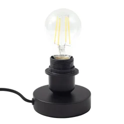 Lindby Bordlamper > bordlampe Danika, sort, metal, Ø 25 cm