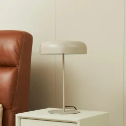 Bordlamper ^ Lindby bordlampe Edion, beige, metal, 45 cm