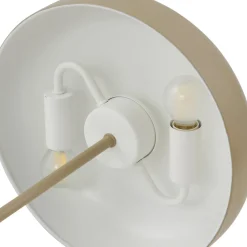 Bordlamper ^ Lindby bordlampe Edion, beige, metal, 45 cm