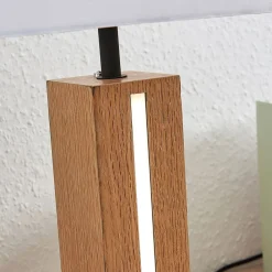 Lindby Pendellamper|Bordlamper > bordlampe Garry, 2 lyskilder, hvid, træ, 53 cm, E27