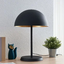 Lindby Bordlamper > bordlampe Idalene, højde 51 cm, sort, metal