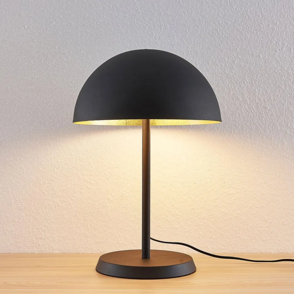 Lindby Bordlamper > bordlampe Idalene, højde 51 cm, sort, metal