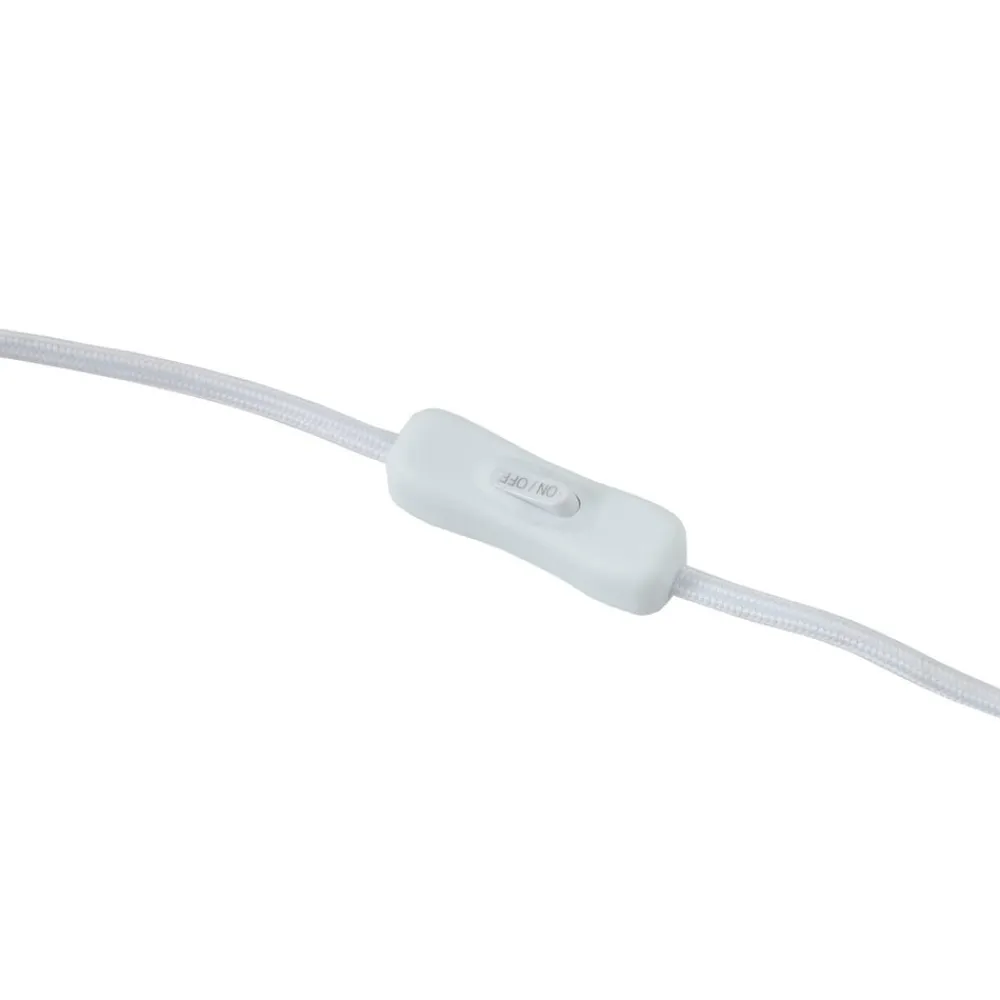 Lindby Bordlamper > bordlampe Jone, hvid, tekstil, 30 cm