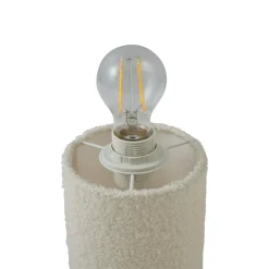 Lindby Bordlamper > bordlampe Jone, hvid, tekstil, 30 cm