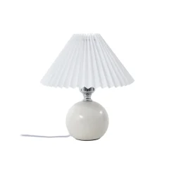Bordlamper ^ Lindby bordlampe Kerimi, keramik, cremefarvet