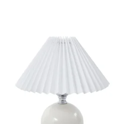 Bordlamper ^ Lindby bordlampe Kerimi, keramik, cremefarvet