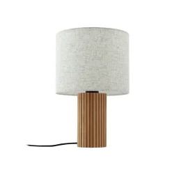 Lindby Bordlamper > bordlampe Kimiko, højde 38 cm, træ, tekstil
