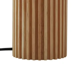 Lindby Bordlamper > bordlampe Kimiko, højde 38 cm, træ, tekstil