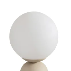 Lindby Pendellamper|Bordlamper > bordlampe Lennes, beige, glas, Ø 20 cm