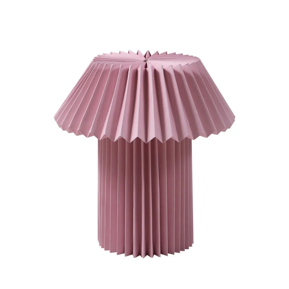 Bordlamper ^ Lindby bordlampe Magali, pink, papir, Ø 34 cm, E14