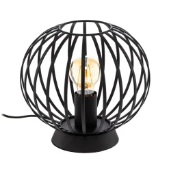 Bordlamper ^ Lindby bordlampe Maivi, sort, 25 cm, jern, bur