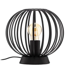 Bordlamper ^ Lindby bordlampe Maivi, sort, 25 cm, jern, bur