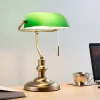 Arbejdsrum/Kontor|Pendellamper ^ Lindby bordlampe Milenka, bronze, højde 38 cm, metal