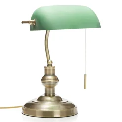 Arbejdsrum/Kontor|Pendellamper ^ Lindby bordlampe Milenka, bronze, højde 38 cm, metal