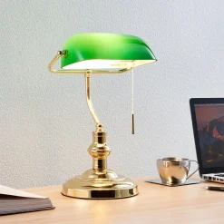 Lindby Arbejdsrum/Kontor|Pendellamper > bordlampe Milenka, messing, højde 39 cm, metal
