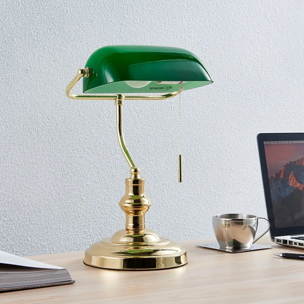 Lindby Arbejdsrum/Kontor|Pendellamper > bordlampe Milenka, messing, højde 39 cm, metal