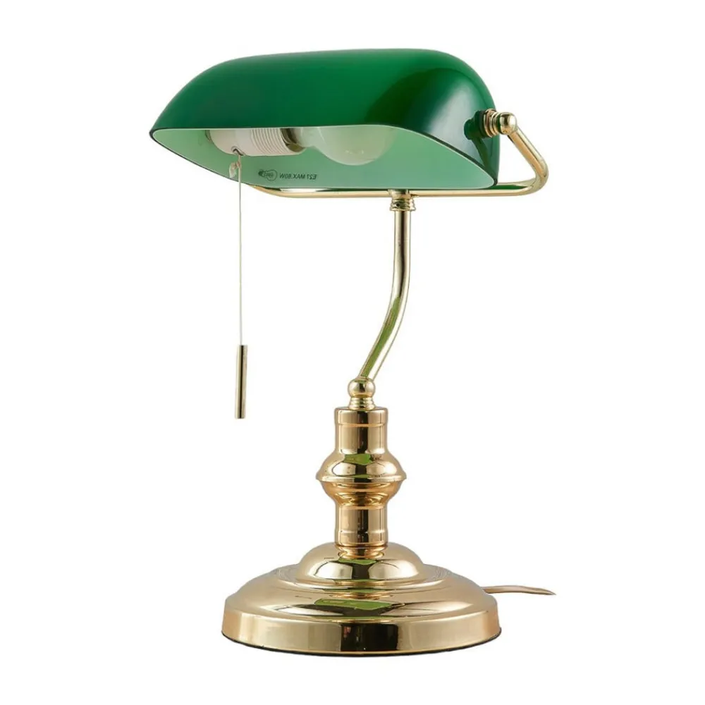 Lindby Arbejdsrum/Kontor|Pendellamper > bordlampe Milenka, messing, højde 39 cm, metal