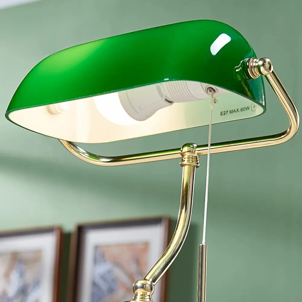 Lindby Arbejdsrum/Kontor|Pendellamper > bordlampe Milenka, messing, højde 39 cm, metal