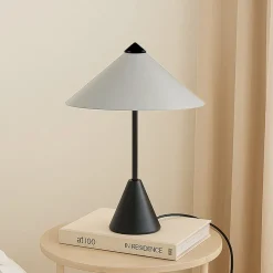 Lindby Bordlamper > bordlampe Norvik, højde 35 cm, sort/grå, metal
