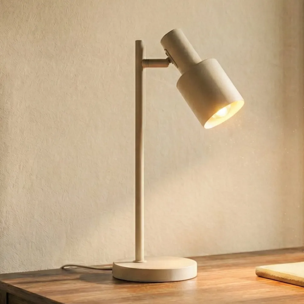Lindby Arbejdsrum/Kontor|Bordlamper > bordlampe Ovelia, beige, metal, E27