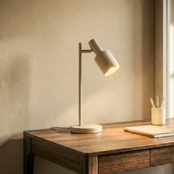 Lindby Arbejdsrum/Kontor|Bordlamper > bordlampe Ovelia, beige, metal, E27