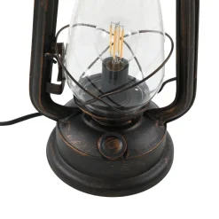 Lindby Pendellamper|Bordlamper > bordlampe Raisa, rustfarvet, metal, lygte, E14