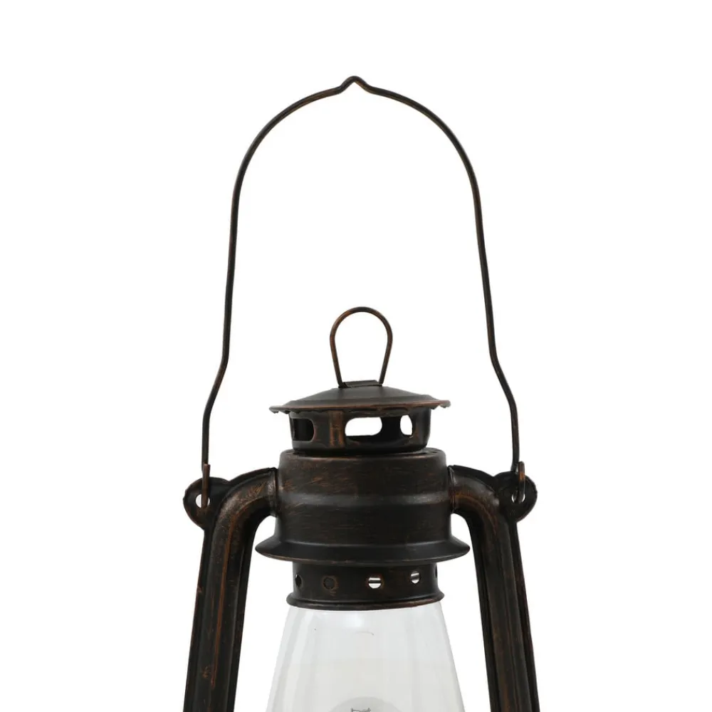 Lindby Pendellamper|Bordlamper > bordlampe Raisa, rustfarvet, metal, lygte, E14