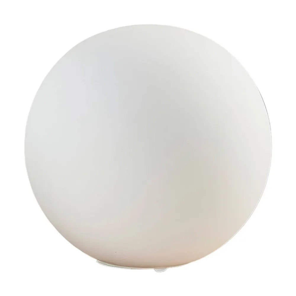 Lindby Bordlamper > bordlampe Rhona, hvid, opalglas, Ø 25 cm, E27