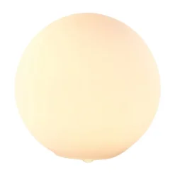 Lindby Bordlamper > bordlampe Rhona, hvid, opalglas, Ø 25 cm, E27
