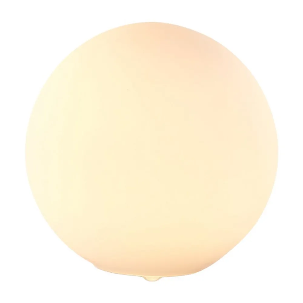 Lindby Bordlamper > bordlampe Rhona, hvid, opalglas, Ø 25 cm, E27