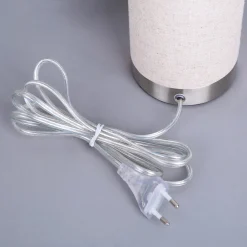 Lindby Gang|Pendellamper > bordlampe Ronja, højde 26 cm, cremefarvet, tekstil