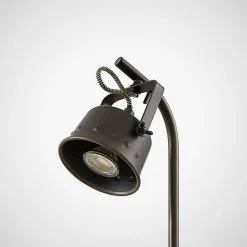 Lindby Arbejdsrum/Kontor|Bordlamper > bordlampe Rubinjo, 37 cm, sort, træ, metal, GU10