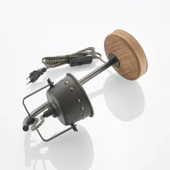 Lindby Arbejdsrum/Kontor|Bordlamper > bordlampe Rubinjo, 37 cm, sort, træ, metal, GU10