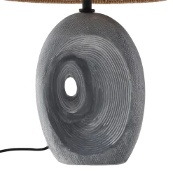 Bordlamper ^ Lindby bordlampe Seasur, blågrå, keramik, papir, 29 cm