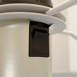 Lindby Bordlamper > bordlampe Sigurd, hvid, stof, højde 54 cm, E27
